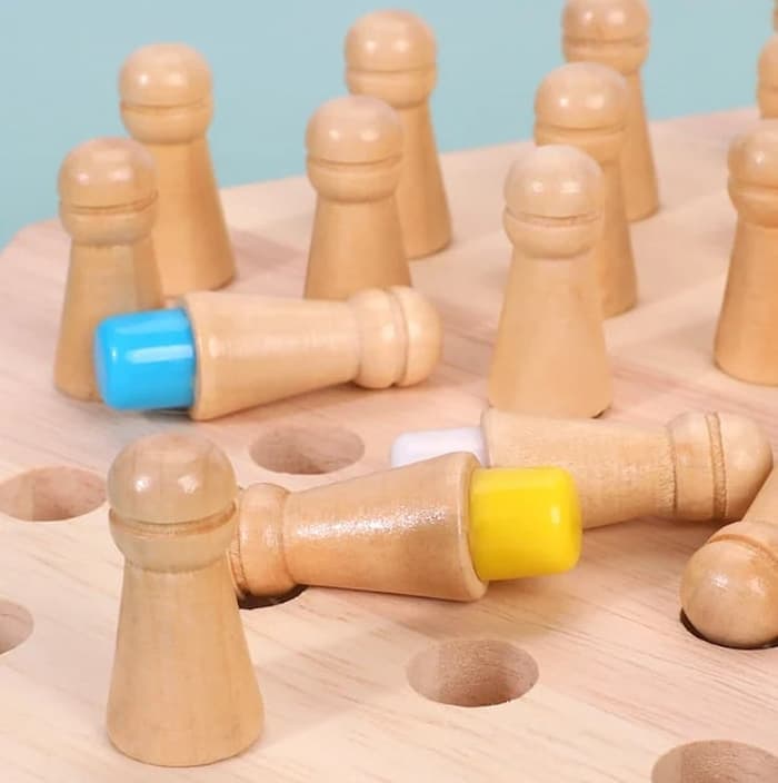 50% Rabatt | BrainMatch™ – Holz-Memory-Match-Stick-Schach [Letzter Tag Rabatt]