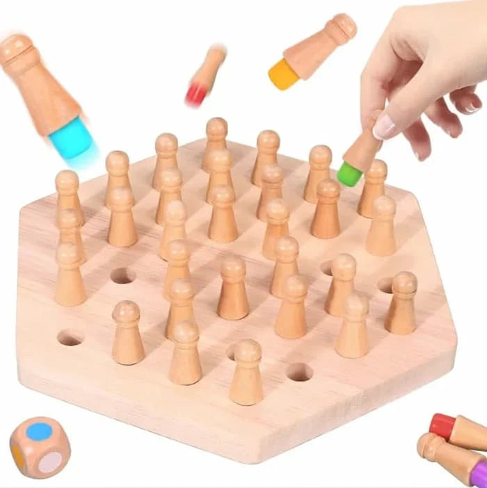 50% Rabatt | BrainMatch™ – Holz-Memory-Match-Stick-Schach [Letzter Tag Rabatt]