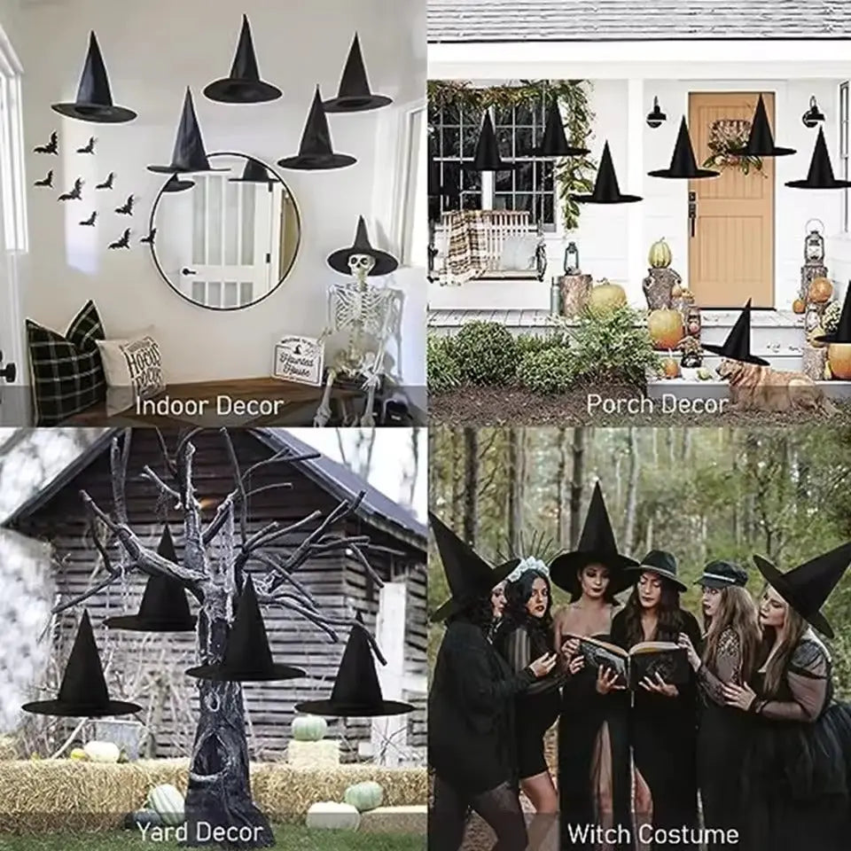 Hexenhüte™ – Unvergessliche Gruselstimmung für Halloween & Party [6 + 6 Gratis]