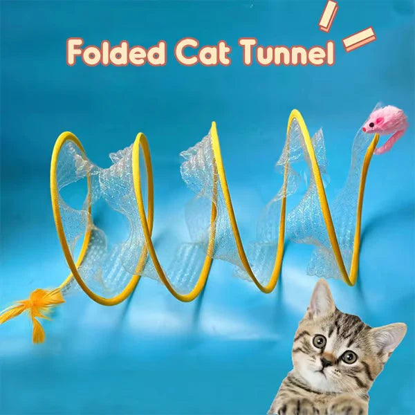 KittyMaze™ – Faltbarer Katzentunnel mit Integriertem Spielzeug | 50% Rabatt
