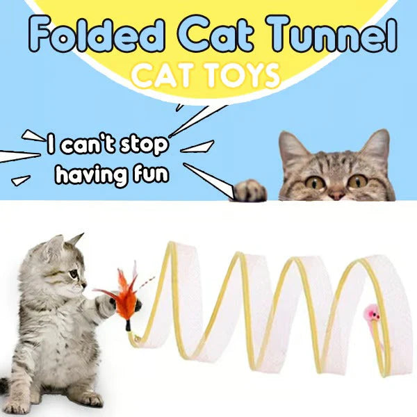 KittyMaze™ – Faltbarer Katzentunnel mit Integriertem Spielzeug | 50% Rabatt