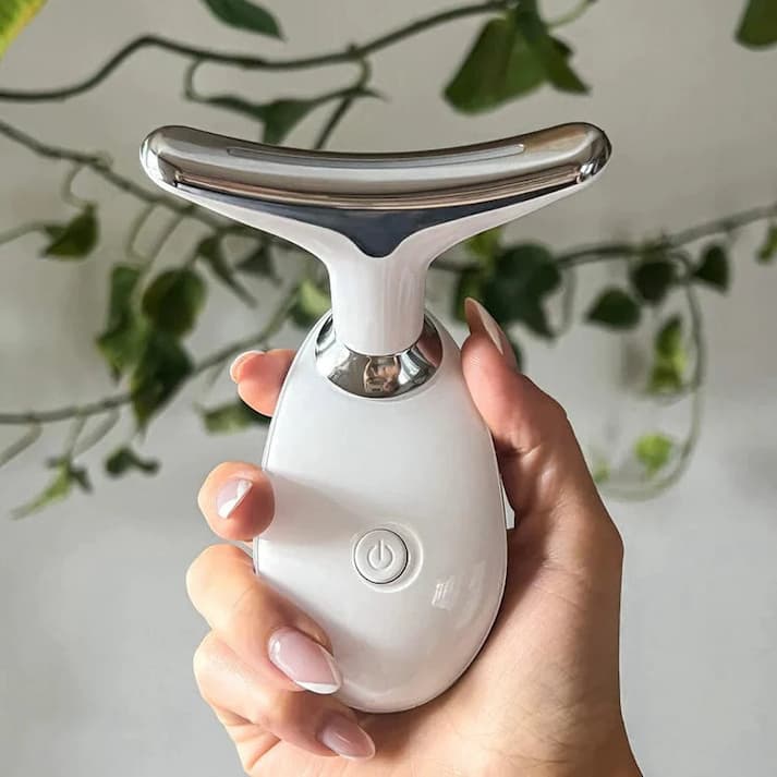 ContourVive EMS Gesichtsstraffungsgerät – Kieferlinie, LED-Therapie, Hautlifting, Anti-Aging, Mikrostrom