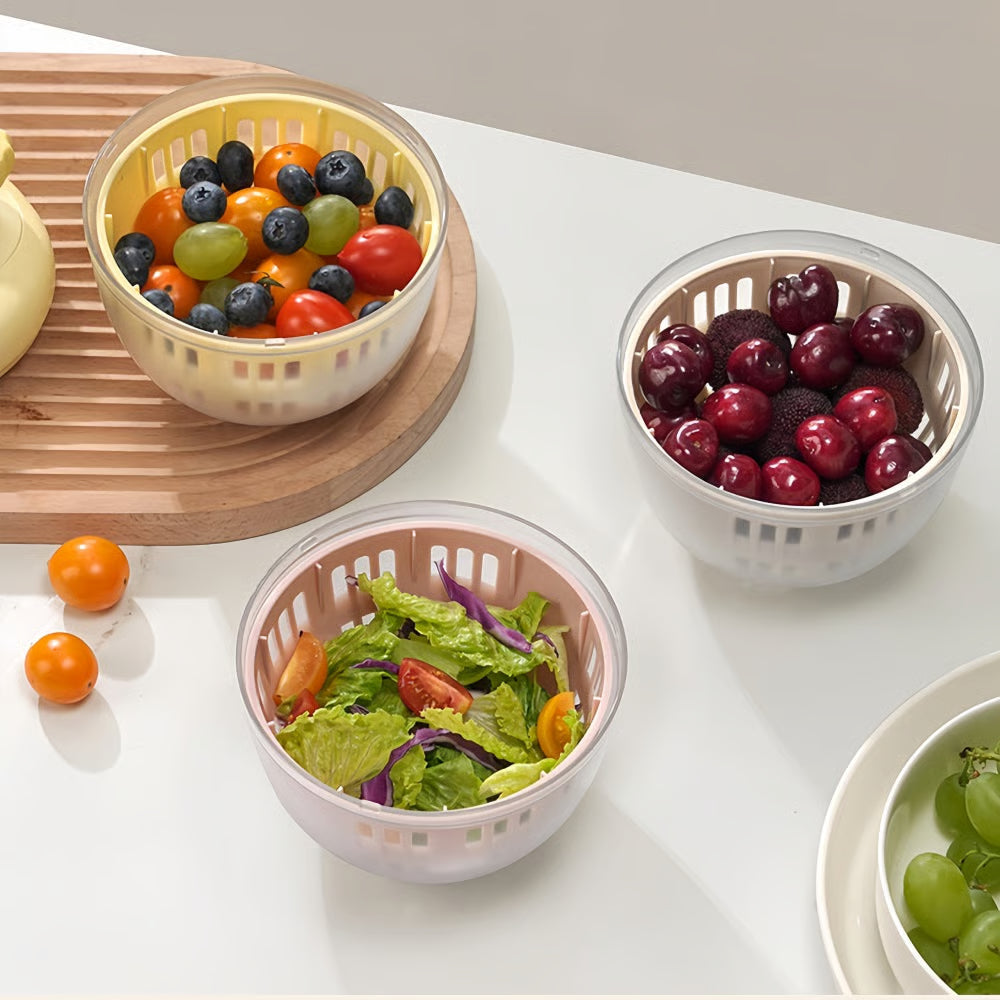 SpinFresh™ – Manueller Obst- und Gemüseschleuder-Trockner mit abnehmbarem Behälter [50% Rabatt]