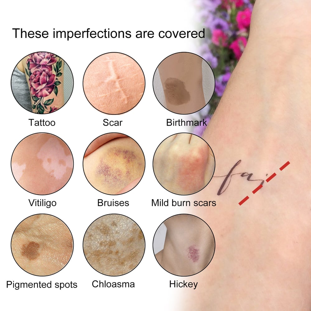 DermaVeil™ – Wasserfeste Abdeckung für Tattoos & Narben mit natürlichem Finish [1 + 1 Gratis]