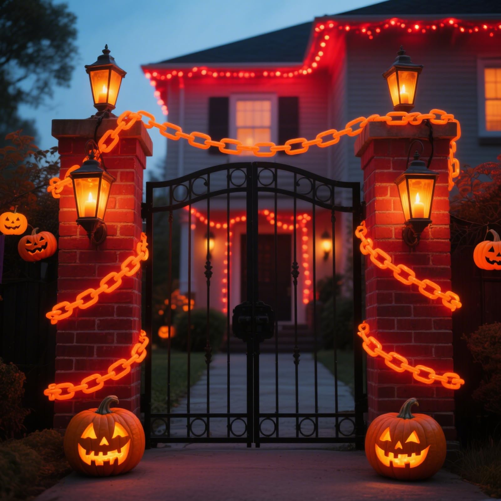 Halloween Lichterkette im Kettendesign – Sturmfest & ohne Kurzschlussrisiko