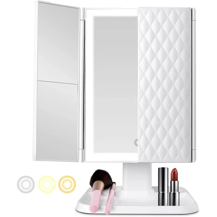 50% Rabatt | LedPanel™ - Aufklappbarer LED-Spiegel mit 3 Feldern für präzises Make-up