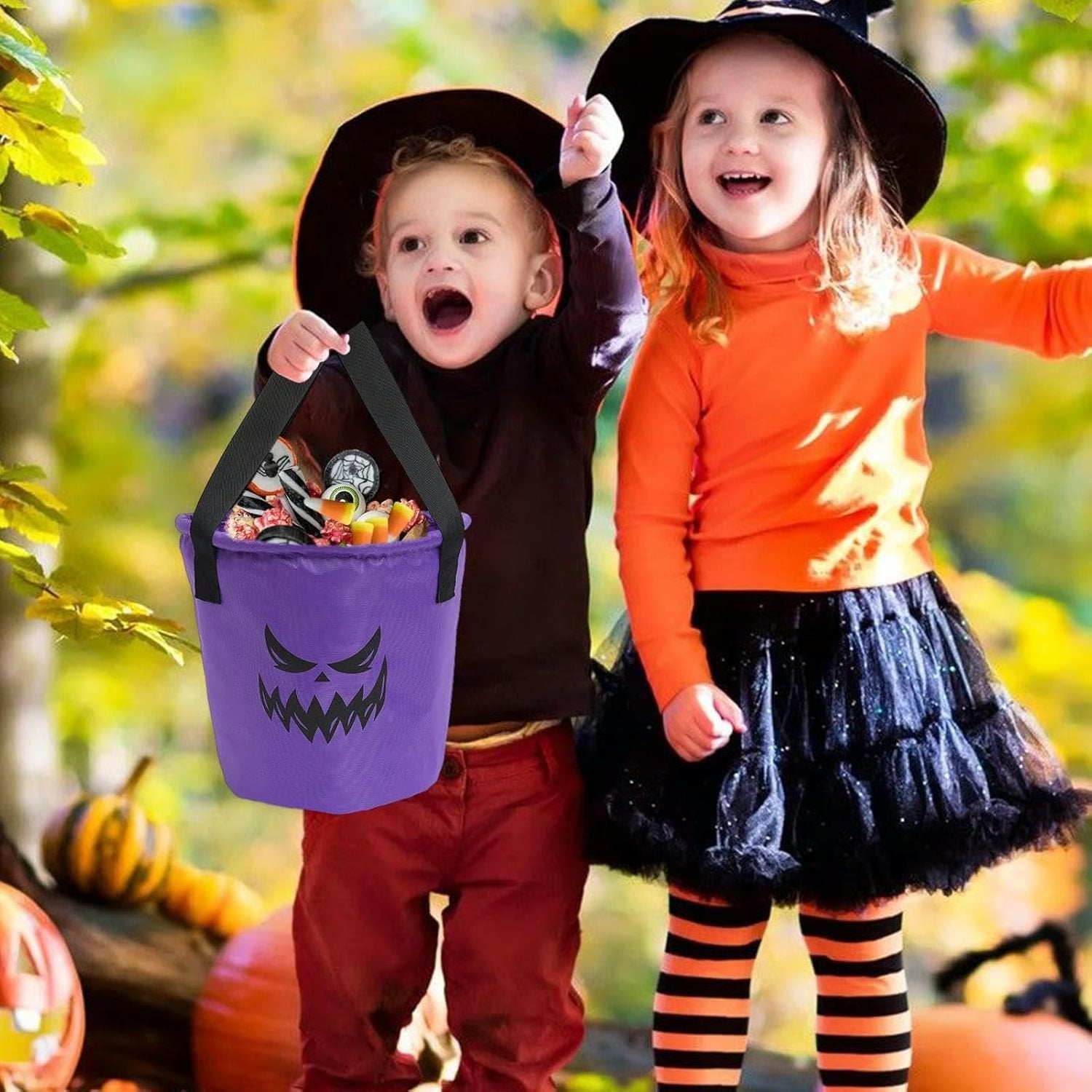 Halloween-Korb — Sicheres Leuchten für kleine Geister