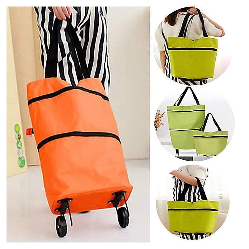 TravelBag™ - 2-in-1 Einkaufswagentasche / Faltbare grüne Tasche [50% Rabatt]