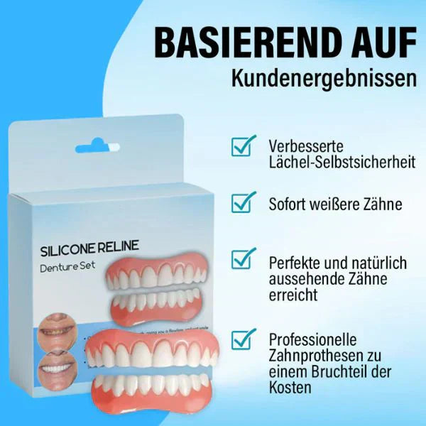 SmileReline™ – Komfortables Silikon-Reline-Zahnersatz-Set für perfekten Sitz [1 + 1 Gratis]
