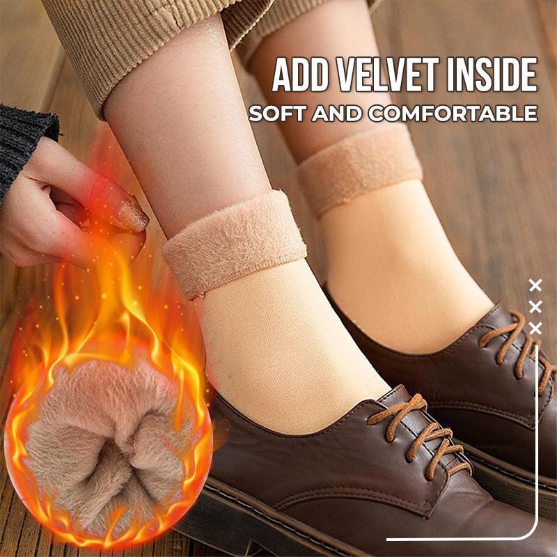 CozyFeet™ – Gefütterte Schneesocken mit kuscheligem Plüsch-Innenfutter für warme Füße [50 % Rabatt]