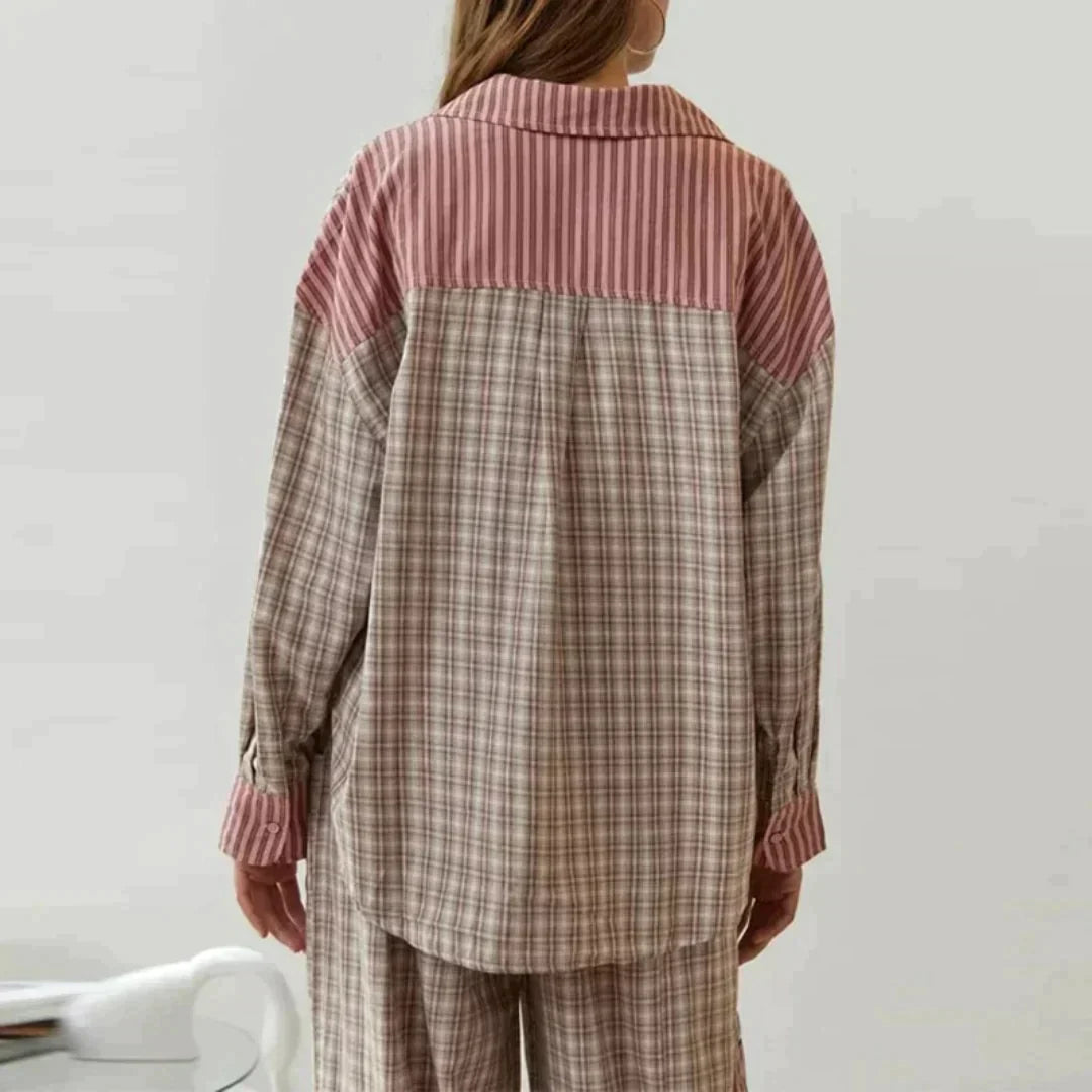 Olivia™ – Zweiteiliges Pyjama-Set für gemütliche Nächte [50 % Rabatt]