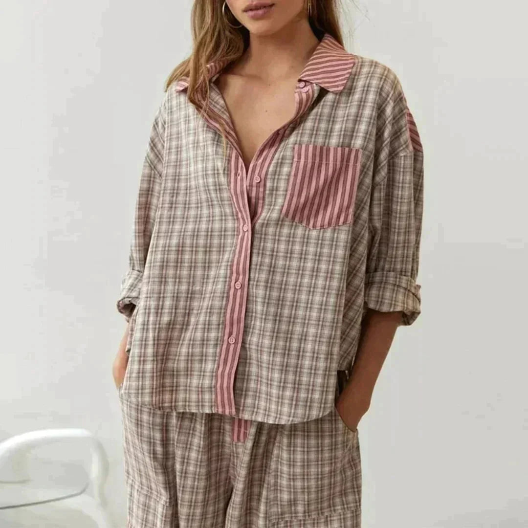 Olivia™ – Zweiteiliges Pyjama-Set für gemütliche Nächte [50 % Rabatt]