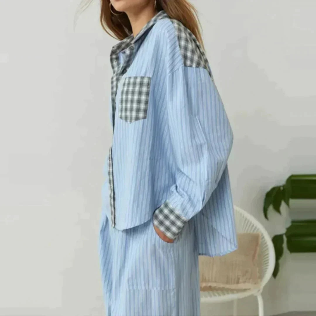 Olivia™ – Zweiteiliges Pyjama-Set für gemütliche Nächte [50 % Rabatt]