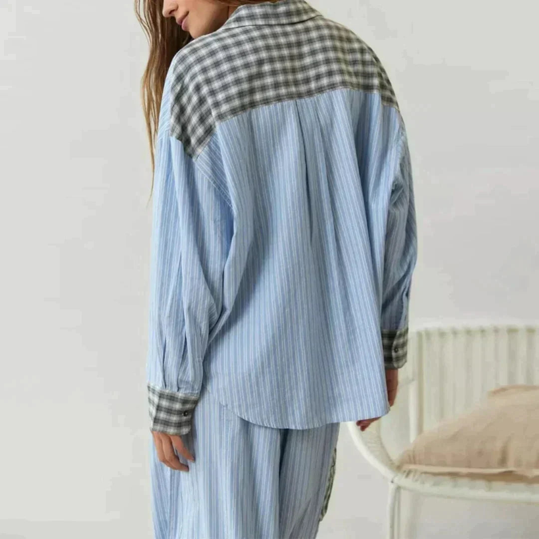 Olivia™ – Zweiteiliges Pyjama-Set für gemütliche Nächte [50 % Rabatt]