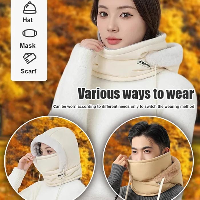 Thermo Wintermütze mit Gesichtsmaske – Winddichter Kälteschutz für Outdoor-Aktivitäten