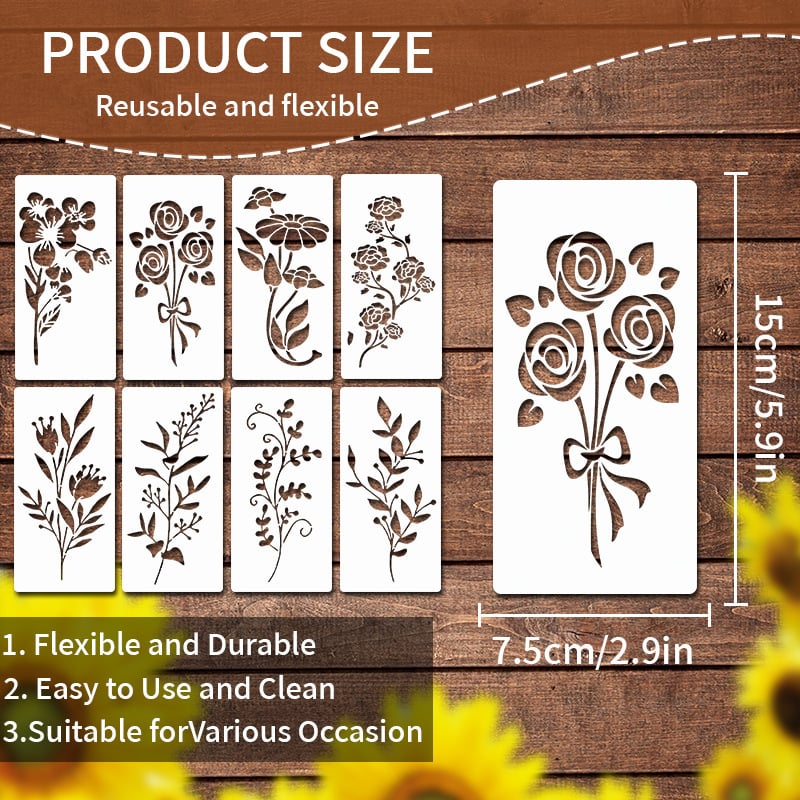 50% Rabatt | Flowera™ -  Wiederverwendbare Blumenschablone für elegante Außendekoration
