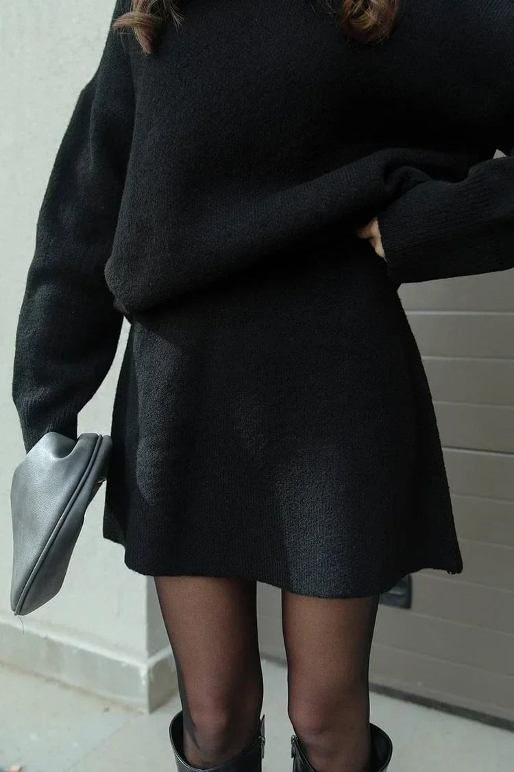 Lisa™ – Überdimensionaler Pullover & Minirock für stylisches Herbst-Outfit [50% Rabatt]