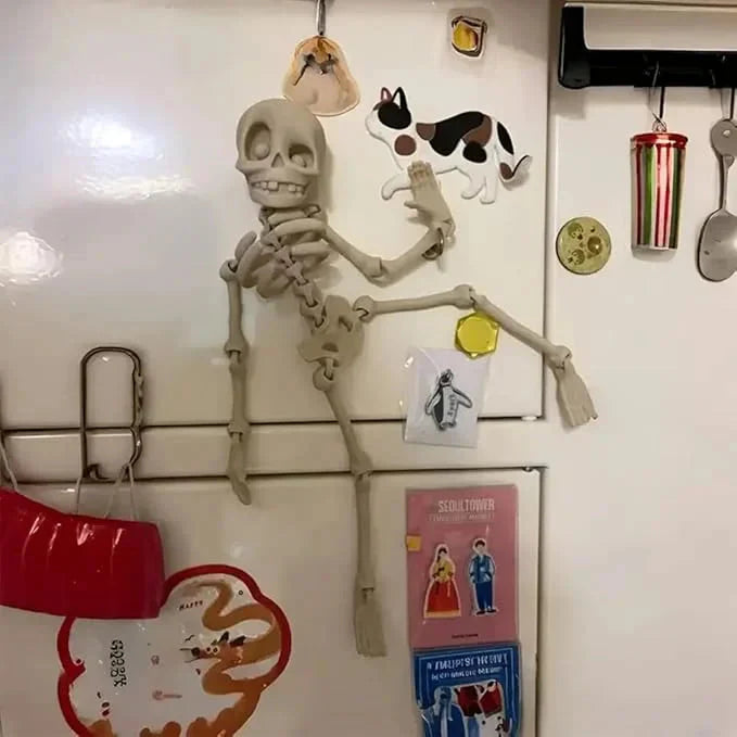 Skelett Kühlschrank-Deko-Magnet – Funny & spooky Highlight für Ihre Küche