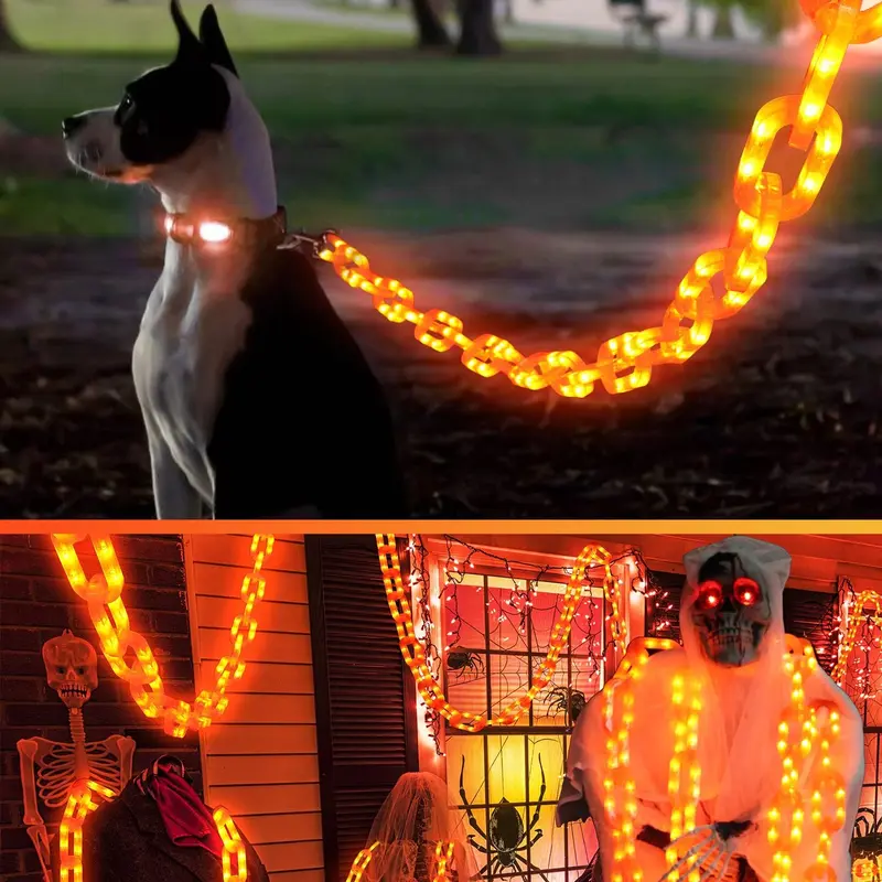 Halloween Lichterkette im Kettendesign – Sturmfest & ohne Kurzschlussrisiko