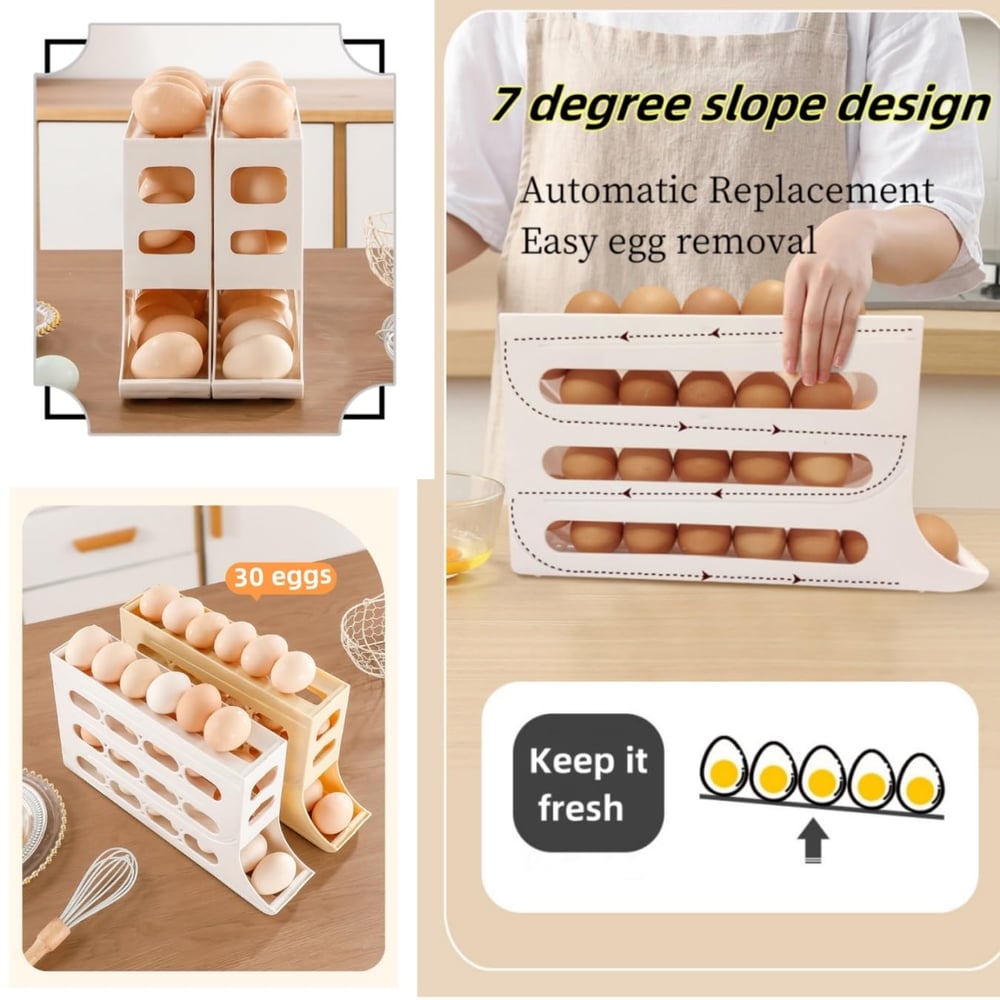EggShelf™ - 4-stöckiger Eier-Organizer für Kühlschrank & Küche [50% Rabatt]