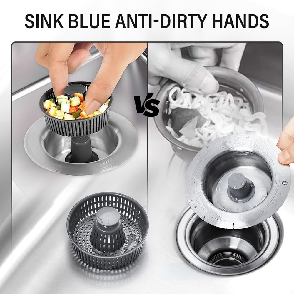 SinkStrain™ - Abflusssieb mit Schutz vor Verstopfungen und Gerüchen für Spüle [1 + 1 Gratis]
