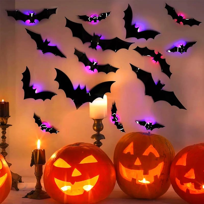 3D fliegende Halloween-Fledermaus-Wanddekorationen