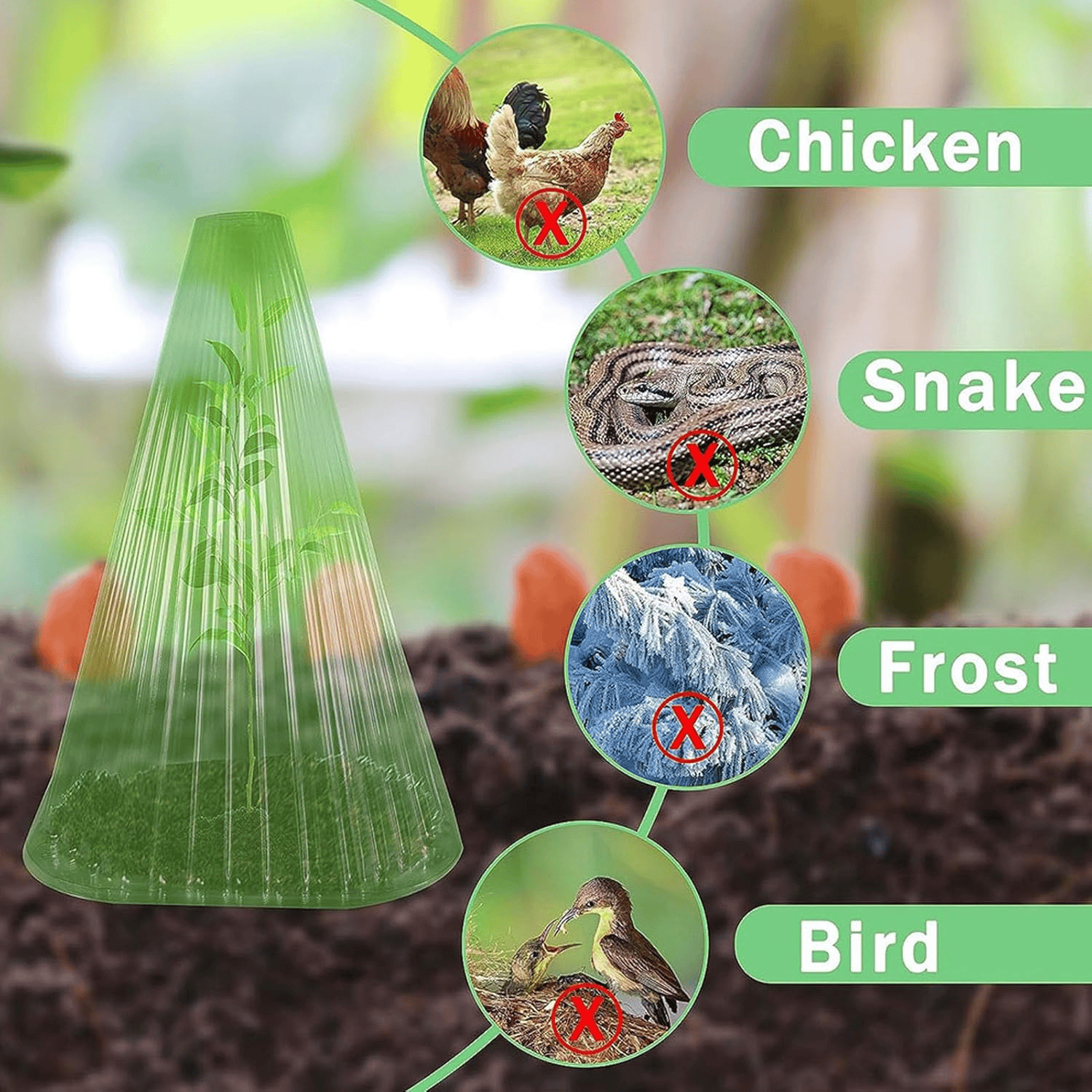 PlantSheild™ - Garten-Gewächshaus-Pflanzenabdeckungen (10 Stück/Set) [5 + 5 Gratis]
