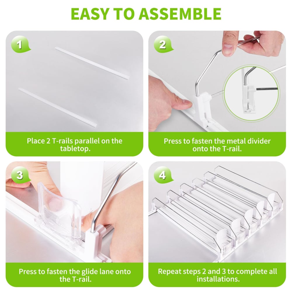 Organizer™ - Getränke-Organizer mit Ausstoßmechanismus – für Kühlschrank & Vorratsregal [50% Rabatt]