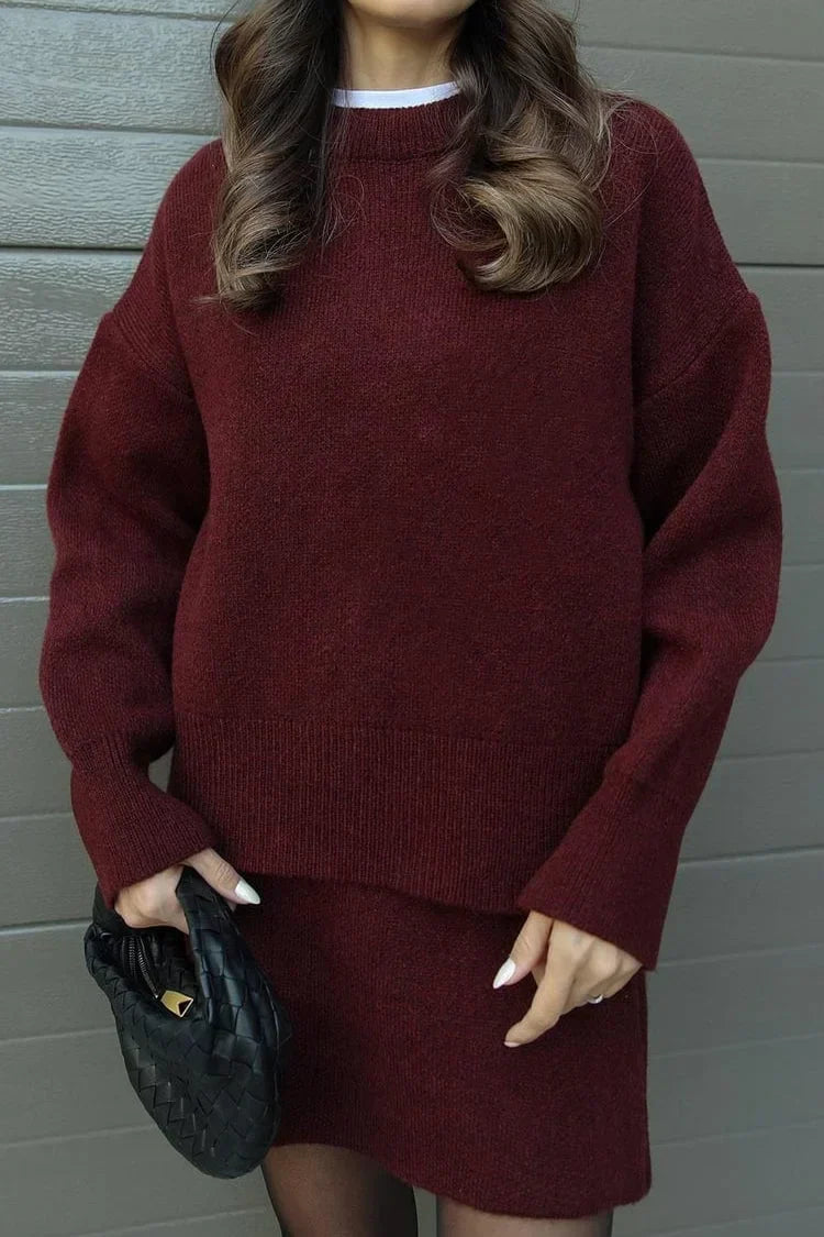 Lisa™ – Überdimensionaler Pullover & Minirock für stylisches Herbst-Outfit [50% Rabatt]