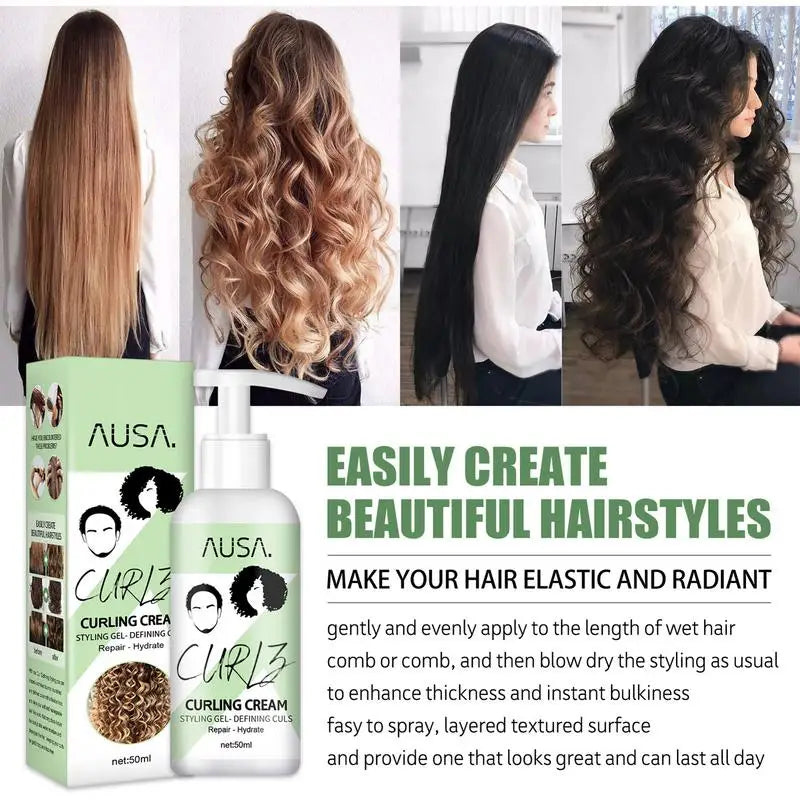 CurlLuxe Lockencreme – Lockendefinition, Glanz, Frizz-Kontrolle, Pflege, Elastizität, Styling