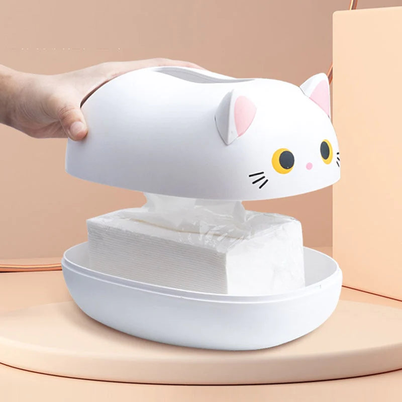 Elegatto™ – Niedliche Katzen-Tissue-Box mit Zahnstocherhalter & viel Stauraum [50 % Rabatt]