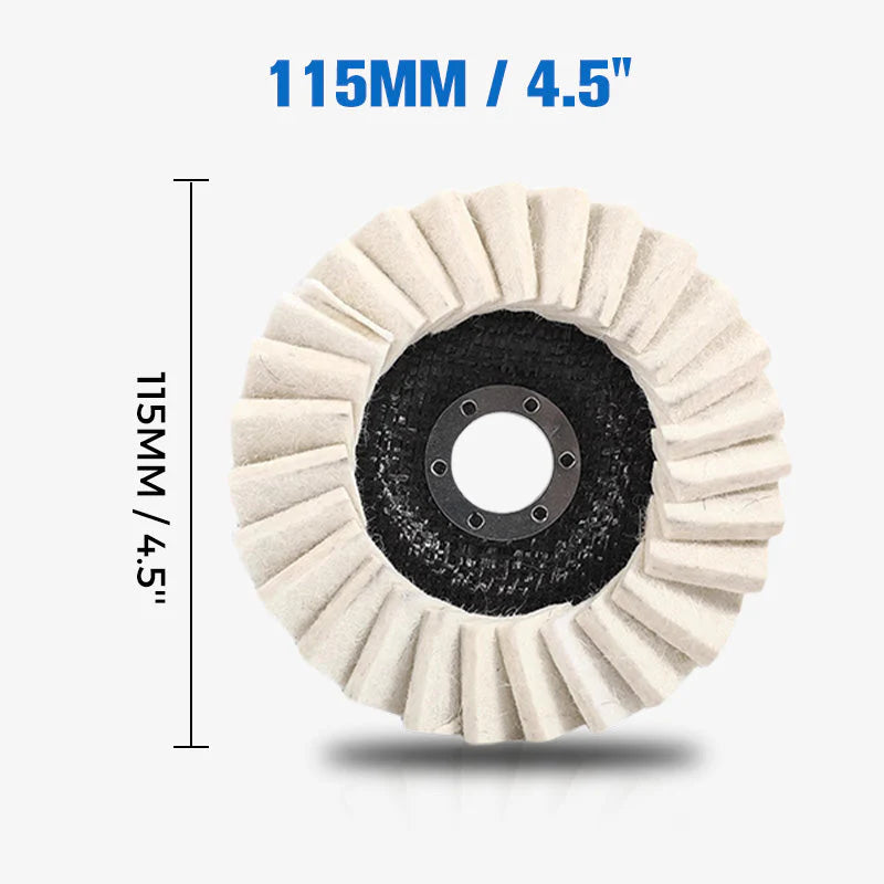 SmoothBuff™ – Wollfilz-Lamellen-Polierscheibe | 1 + 2 Gratis