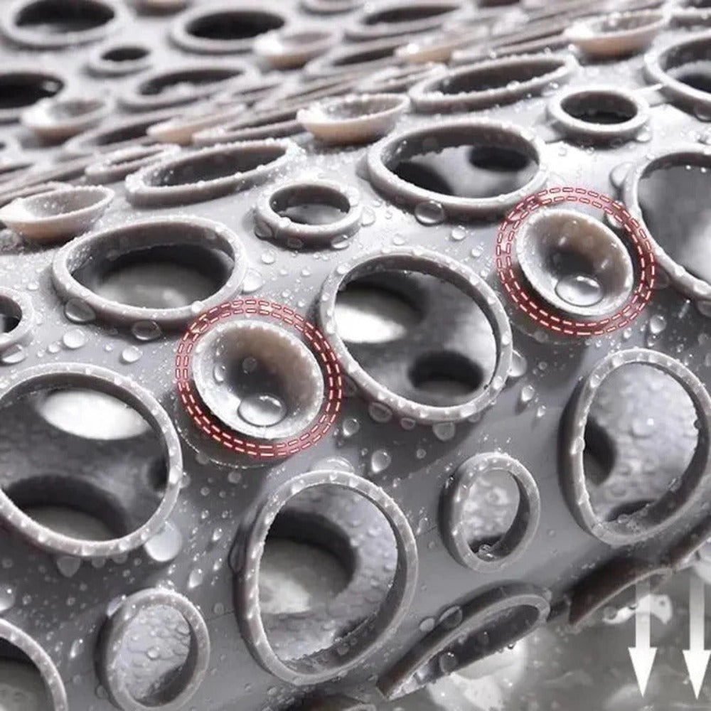 AquaSecure Antirutsch Duschmatte – Rutschfest, schimmelresistent & schnelltrocknend mit Saugnäpfen