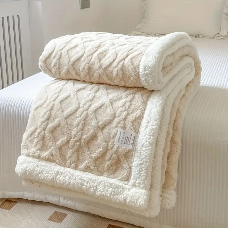 ERSANA Fluffy Kuscheldecke aus Sherpa Fleece – Weich, warm & beidseitig verwendbar