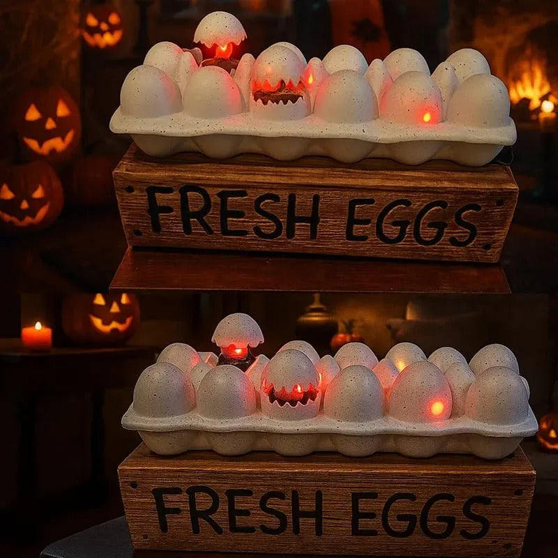 Gruselig-süßes Zombie-Küken im Ei – Perfekt für Halloween & Dekosammler