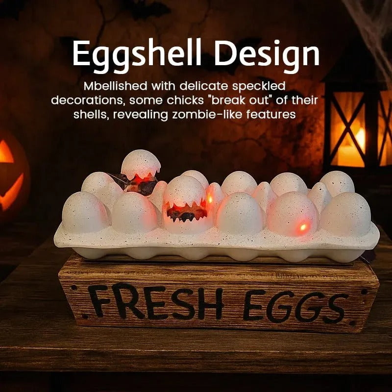 Gruselig-süßes Zombie-Küken im Ei – Perfekt für Halloween & Dekosammler