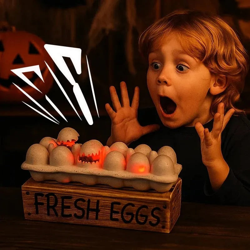 Gruselig-süßes Zombie-Küken im Ei – Perfekt für Halloween & Dekosammler