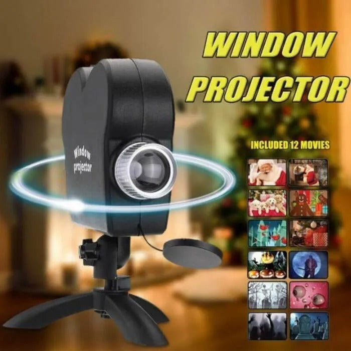 Grusel-Projektor-Set — Schaurige Szenen für Fenster & Partys