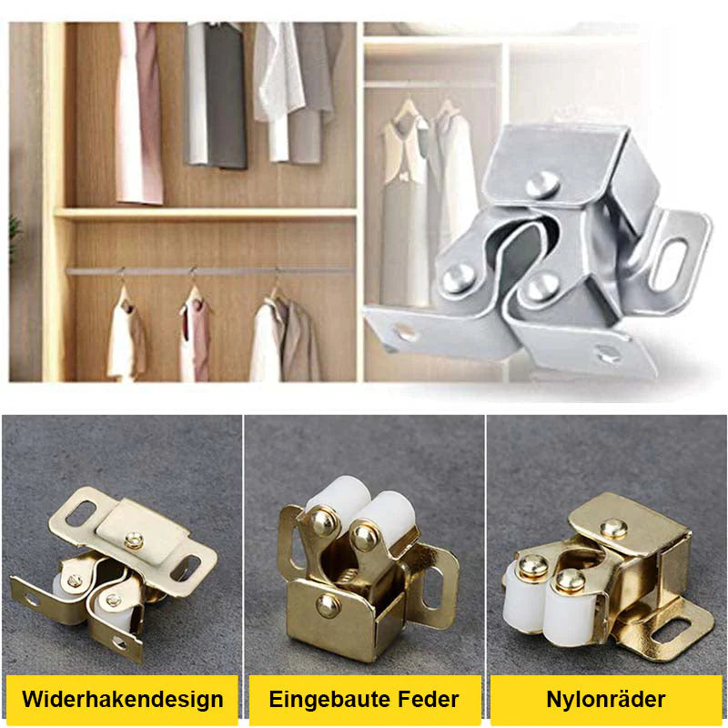 SteelSnap™ – Doppelrollentürverschluss für Schränke | 1 + 1 Gratis