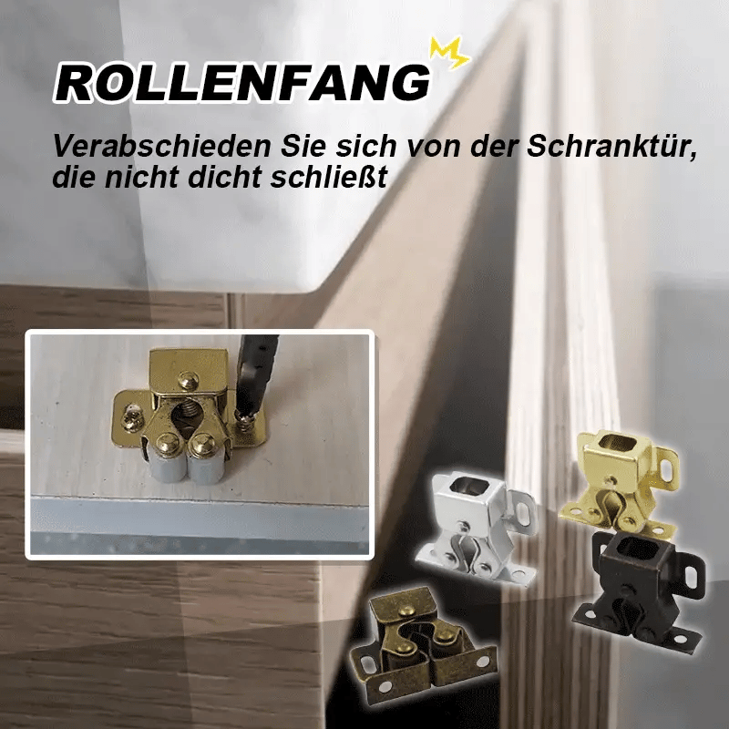 SteelSnap™ – Doppelrollentürverschluss für Schränke | 1 + 1 Gratis