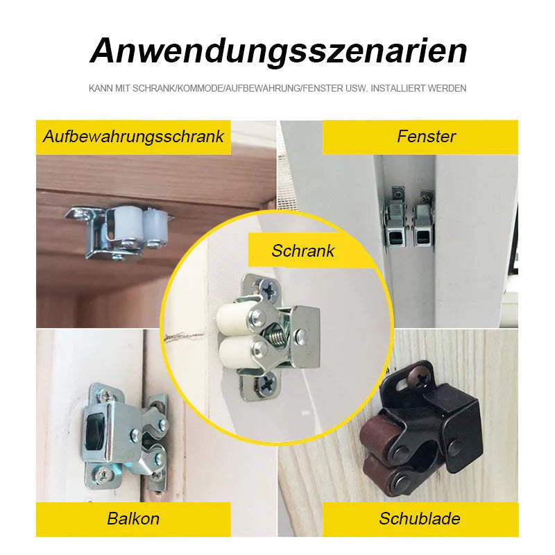SteelSnap™ – Doppelrollentürverschluss für Schränke | 1 + 1 Gratis