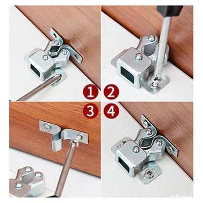 SteelSnap™ – Doppelrollentürverschluss für Schränke | 1 + 1 Gratis