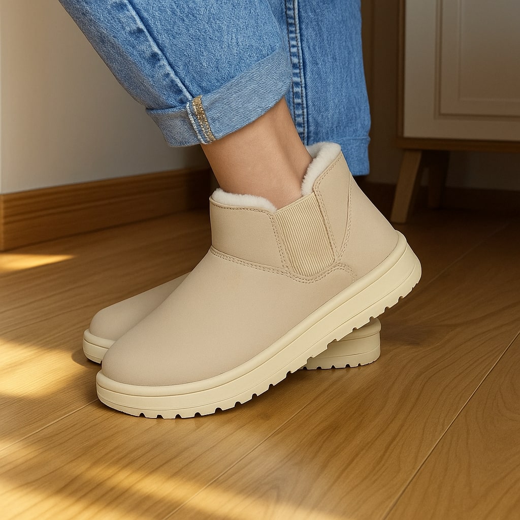 KuschelTritt Winterstiefel – Warme, wasserdichte und rutschfeste Winterstiefel mit veganem Material und hohem Tragekomfort