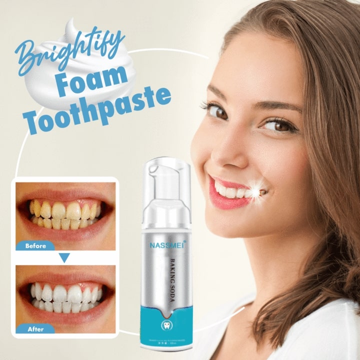 BrightFoam™ – Tiefenreinigende aufhellende frische Schaumzahnpasta [1 + 1 Gratis]