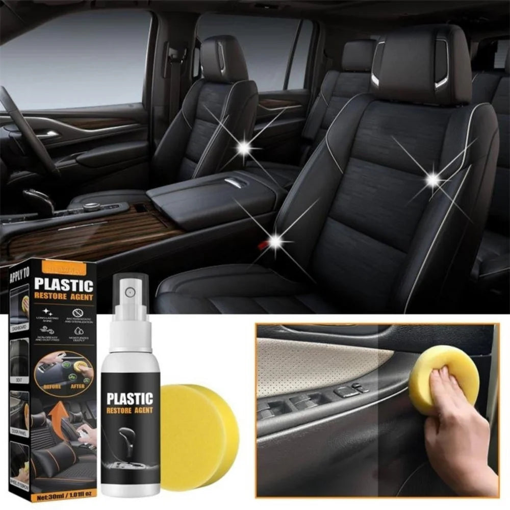 GlossiMax™ – Kunststoff- und Leder-Restaurierungsspray | 1 + 1 Gratis