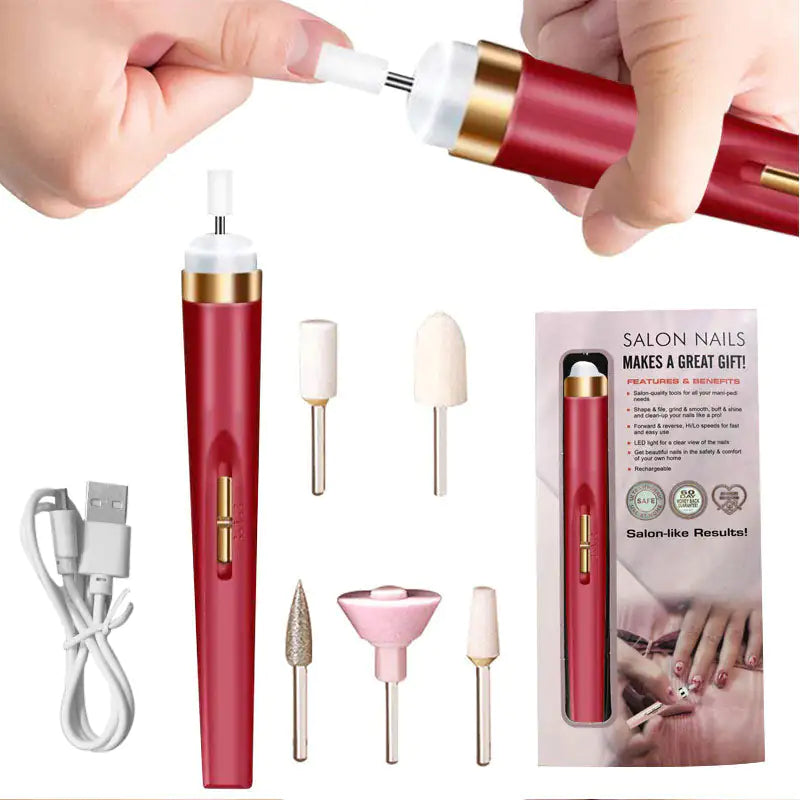 ProNails Maniküre Set – Elektrische Feile, Gel-Entfernung, LED, Nail Art, Portable