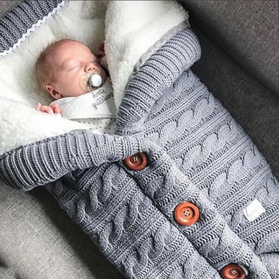 LittleCradle™ – Gestrickter Winterschlafsack Für Babies | 50% Rabatt