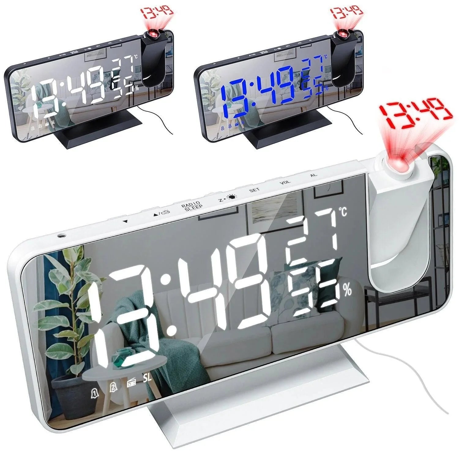 LedDisplay™ - Projektionswecker mit Spiegelanzeige und großem LED-Display [50% Rabatt]