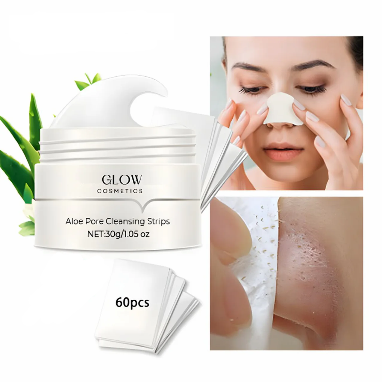 ClearSkin Porenstrips – Mitesser, Aktivkohle, Reinigung, Aloe Vera, Hautpflege, Klarer Teint