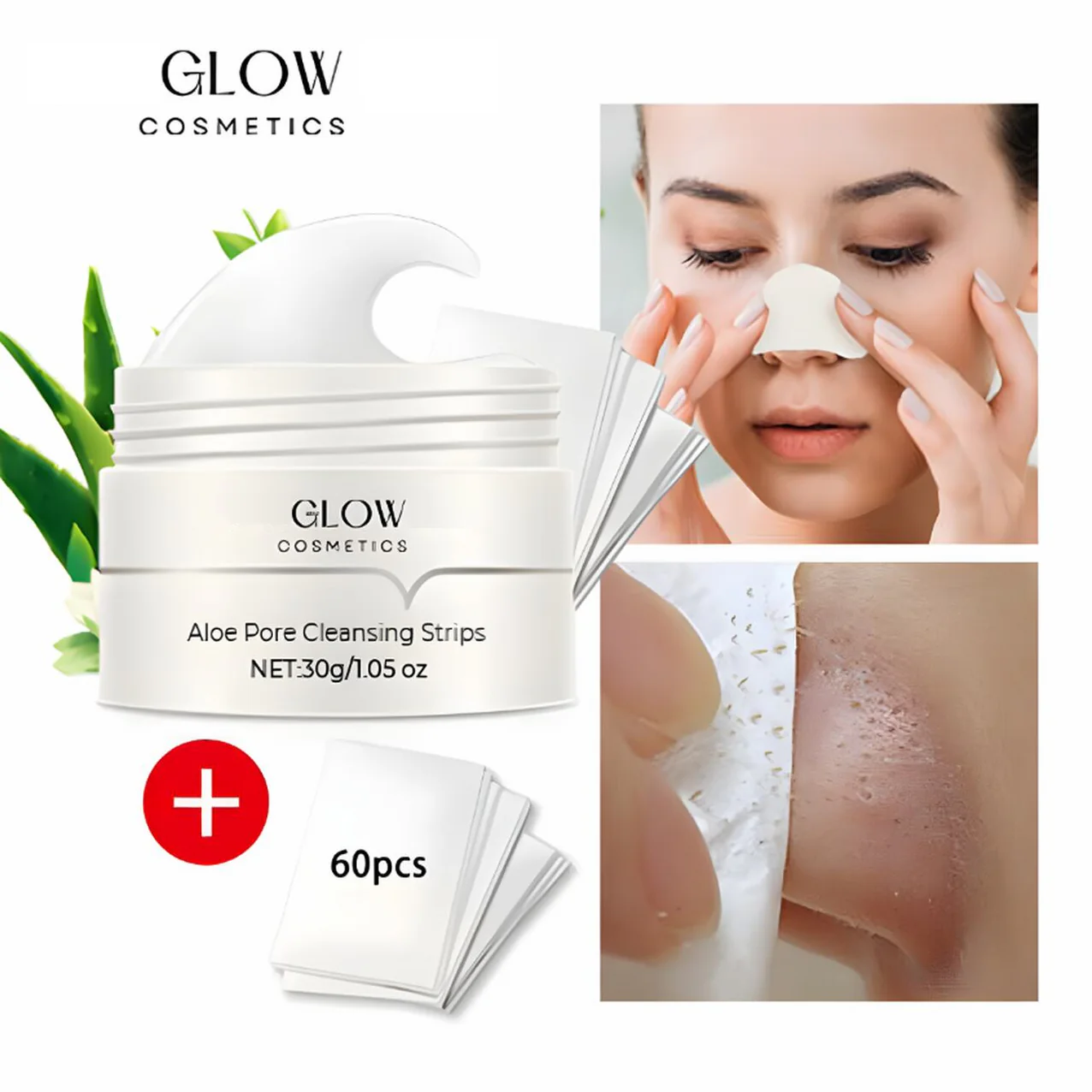 AloeGlow™ – Mitesserentferner mit Aktivkohle & Aloe Vera für reine, strahlende Haut [1 + 1 Gratis]